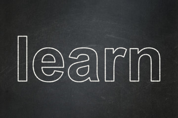 Fototapeta na wymiar Education concept: Learn on chalkboard background