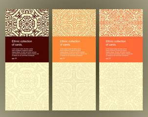 Set of Tribal Ornaments Banners