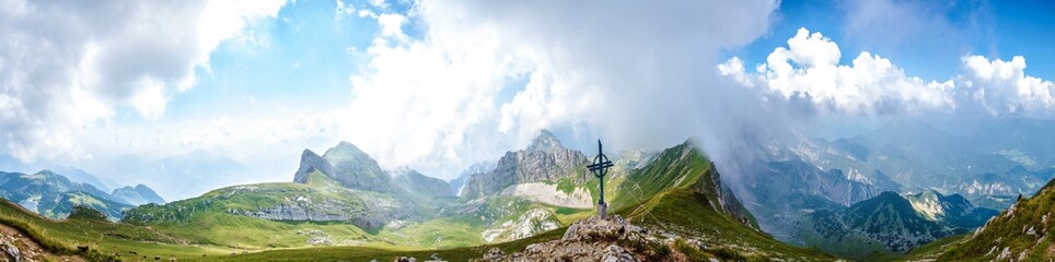 Panorama am Rofanspitz in Tirol - obrazy, fototapety, plakaty