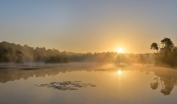 Beatiful sunrise at Goorven, Oisterwijk