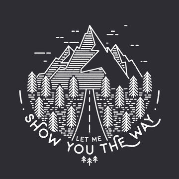Vector mountains illustration