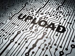 Fototapeta premium Web design concept: circuit board with Upload