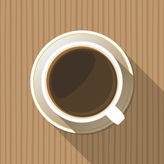 Coffee Cup Top View Flat Icon