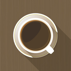 Coffee Cup Top View Flat Icon