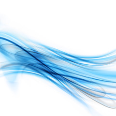 Abstract Blue Waved Background