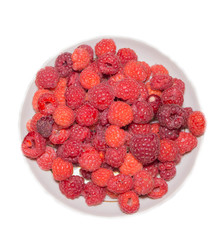 raspberries on a plate