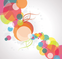 Fototapeta premium Abstract background with transparent circles, vector illustratio