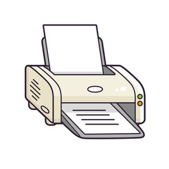 Printer icon isolated.
