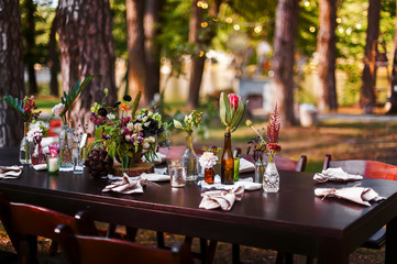 wedding decorations with flowers