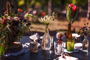 wedding decorations with flowers