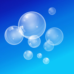 Vector transparent bubbles