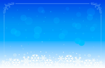 Blue Christmas background with place for text. Vector Illustration
