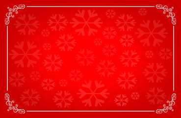 Naklejka na ściany i meble Christmas red horizontal background with place for text. Vector Illustration