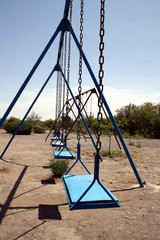 swings outside a kindergarten in the village of Mikocheni, Moshi area, Tanzania