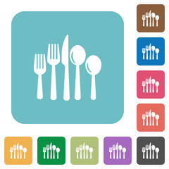 Flat cutlery icons