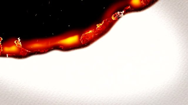 Burning white paper.
