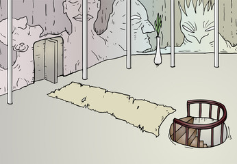 fantasy room illustration