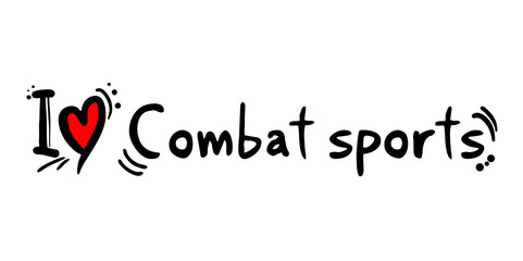 love combat sport message slogan