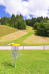 Disc golf playground in the mountains