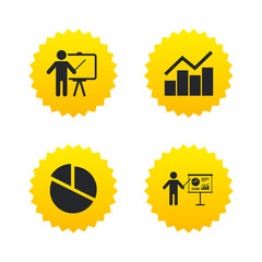 Diagram graph Pie chart. Presentation billboard.