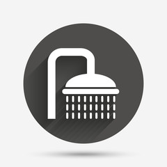 Shower sign icon. Douche with water drops symbol