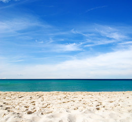 blue caribbean sea beach