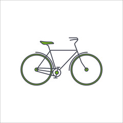 Fototapeta premium Bicycle flat sign icon on background