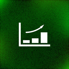 Flat paper cut style icon of a diagram