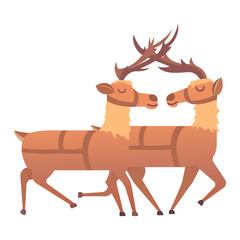 Cartoon deer vector animal