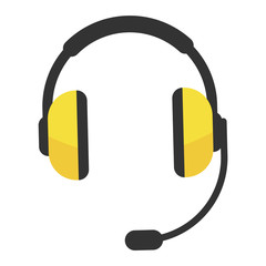 Headphones vector icon isolated
