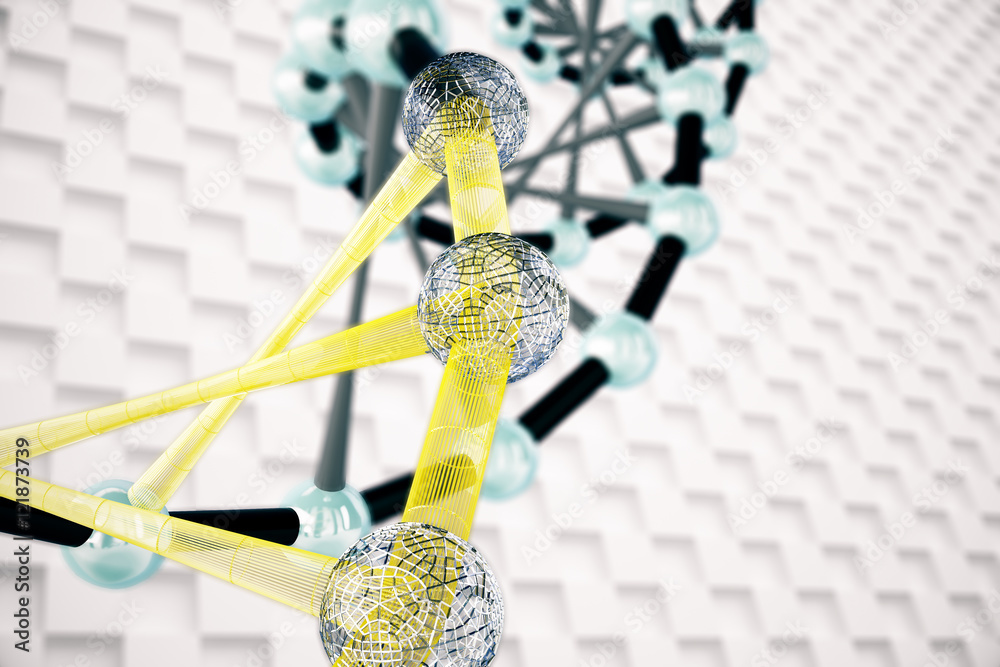 Poster dna on patterned background