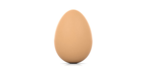 Egg on white background. 3d illustration