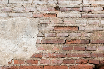 Moldy brick wall background