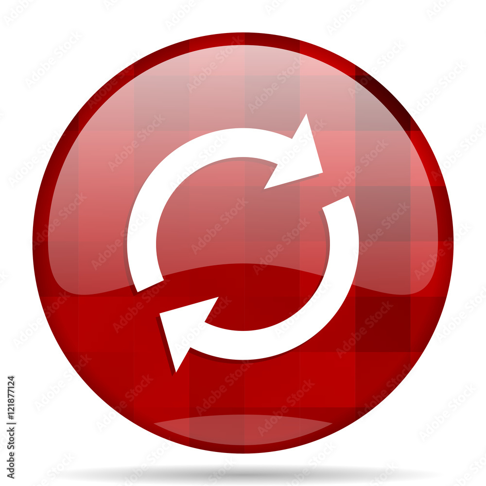 Aufkleber reload red round circle glossy modern design web icon