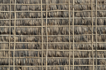 Thatch and bamboo wall facade, Siem Reap, Cambodia
