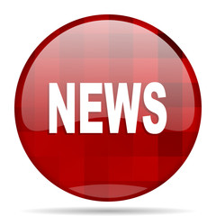 news red round circle glossy modern design web icon