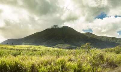 Fotobehang Mt Liamuiga on St Kitts, Caribbean. © Wollwerth Imagery