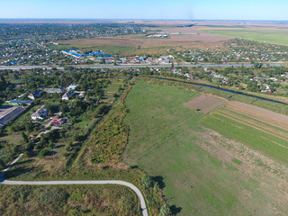 Top view of the small village