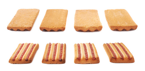 Set of cookies isolated over the white background