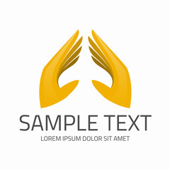 Hands logo template.