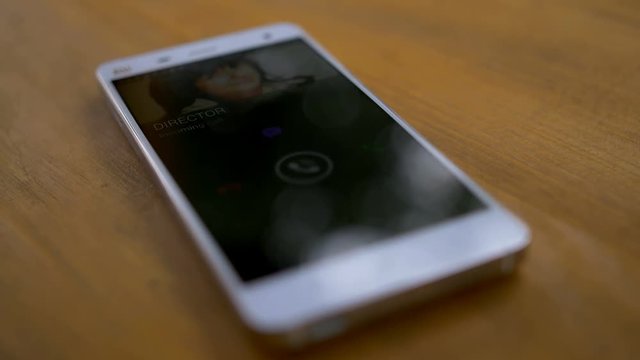 Director is Calling on Mobile Phone, Close-up of Mobile Phone, Viber Call