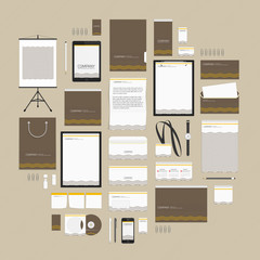 Brown wave corporate style template.