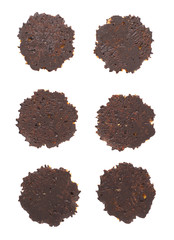 Set of cookies isolated over the white background