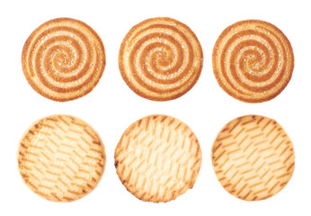 Set of cookies isolated over the white background