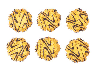 Set of cookies isolated over the white background