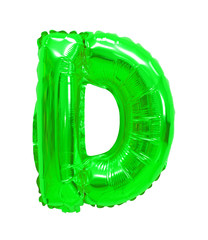 letter d from a balloon