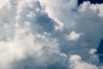 colorful dramatic sky with cloud at sunset