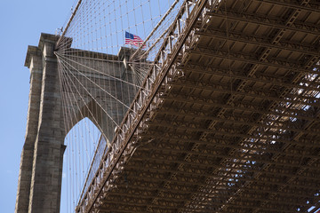 Under Brooklyn Bridge, Manhattan, New York, USA