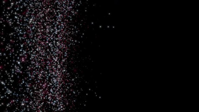 Futuristic video animation with particle object and light shimmer in slow motion, 4096x2304 loop 4K