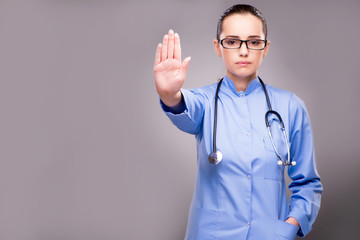 Young doctor in medical concept